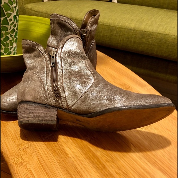 Anthropologie Seychelles Ankle Boot Metallic 8 1/2 - Picture 10 of 12